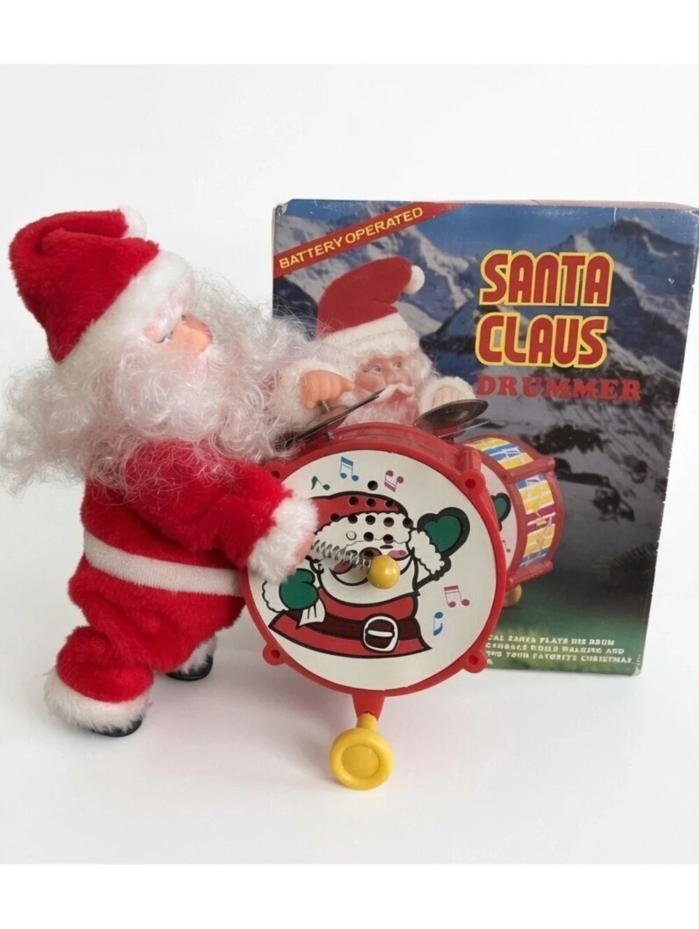 Vintage Meryvn’s Walking Santa Claus Drummer, with Box, ONLY MUSIC WORKS